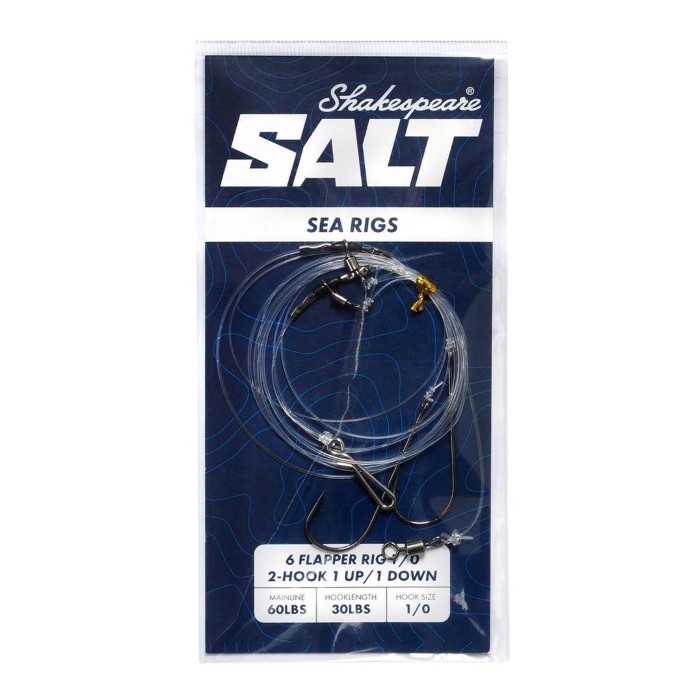 Shakespeare Salt 6 Flapper Rig - 2-Hook 1 Up / 1 Down