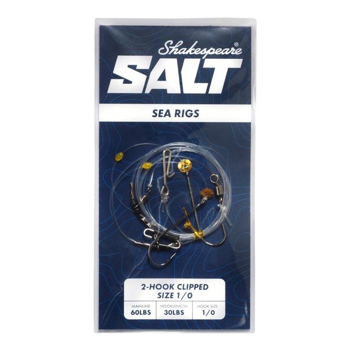 Shakespeare Salt 2-Hook Clipped Rig