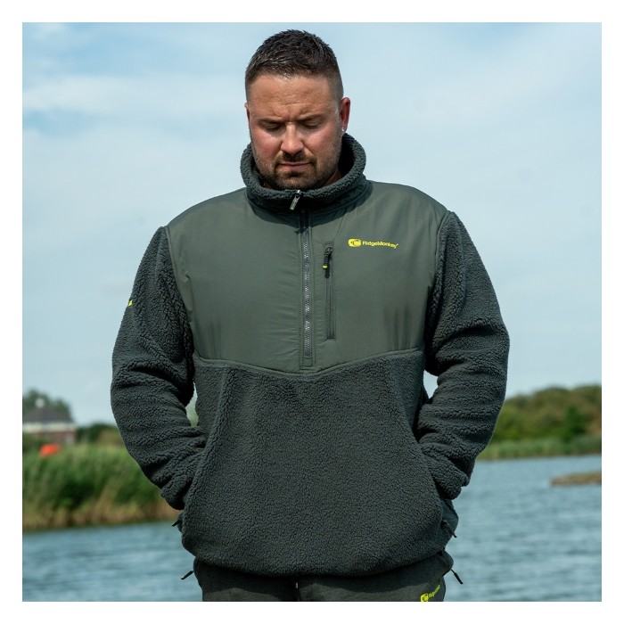 RidgeMonkey APEarel ThermaPro Sherpa Fleece Green