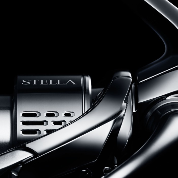 Shimano Stella FJ Reel close up branding