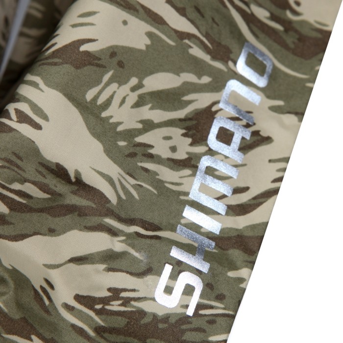 Shimano Dryshield Jacket Khaki Pacific Camo Close Up 3