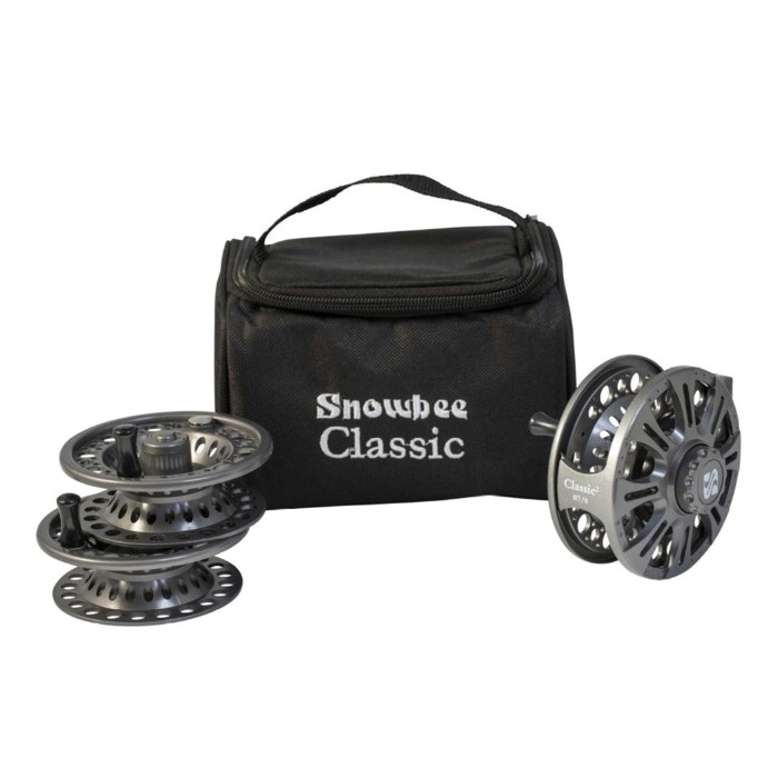 Snowbee Classic 2 Fly Reel Kits - #7 / 8 Reel & 2 Spare Spools + Case