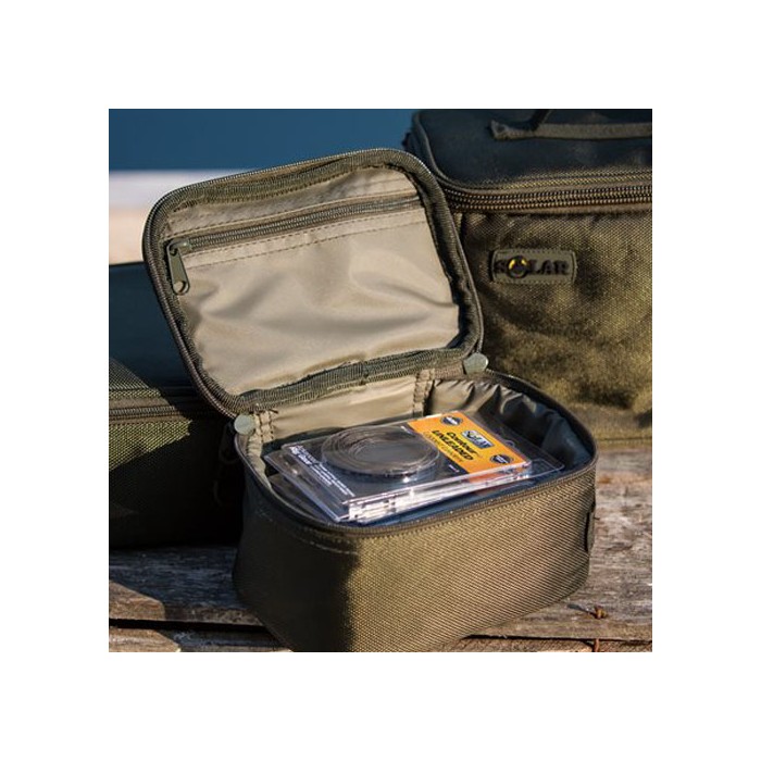 Solar Hard Case Accessory Fishing Bag Large Open In Use