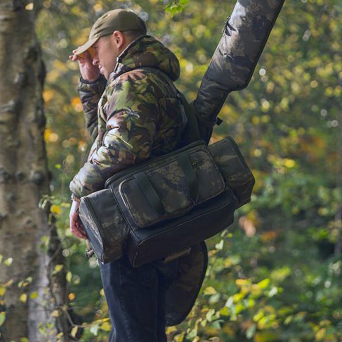 Solar Undercover Camo Fishing Carryall Medium In Use 2
