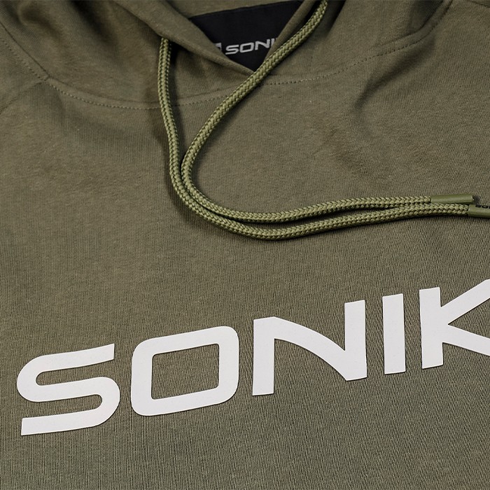 Sonik Green Fishing Hoodie Branding 1