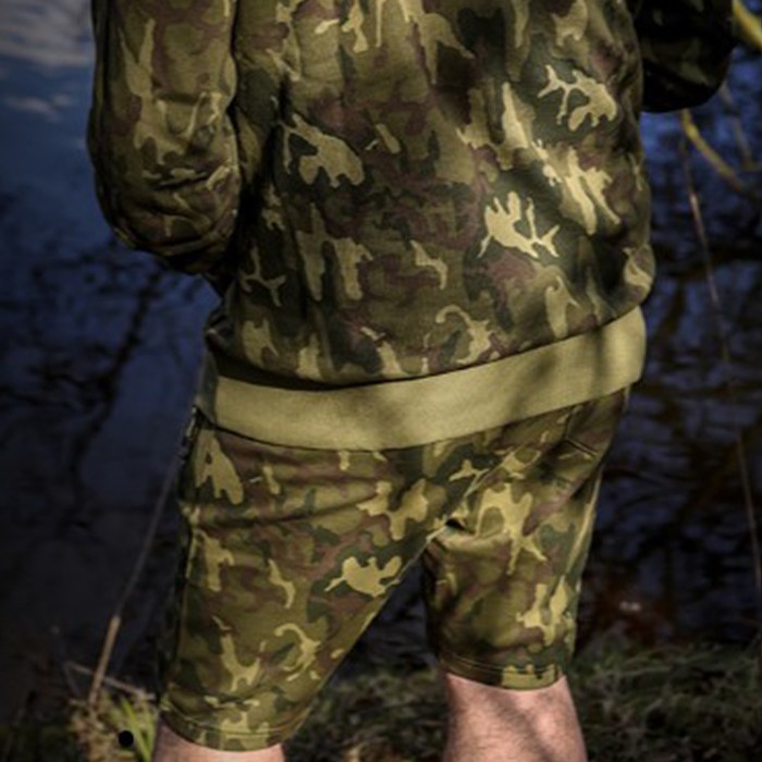Sonik Camo Fleece Fishing Shorts Back