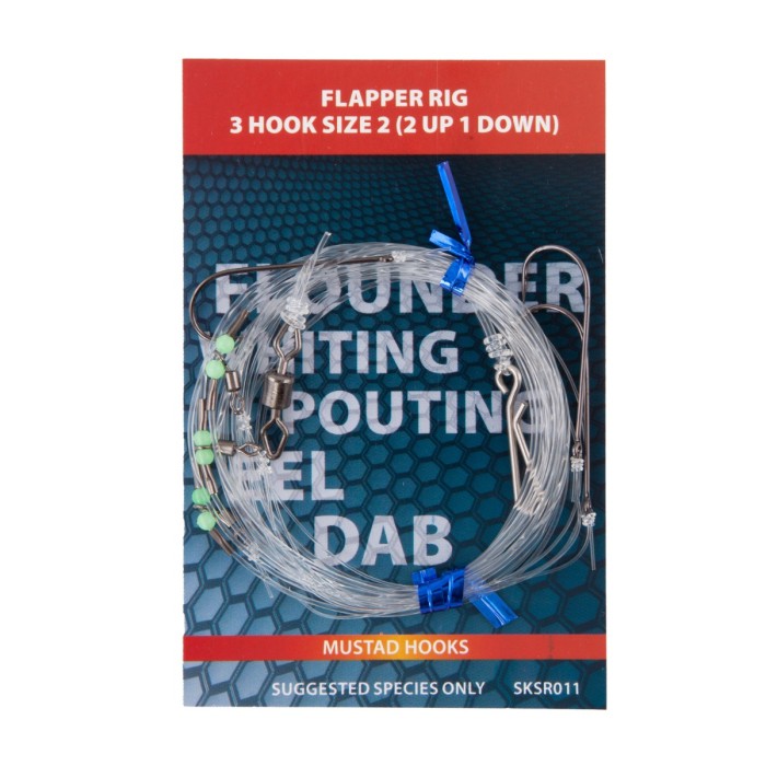 Sonik Super Sea rigs 3 Hook Flapper Size  2 2 Up 1 Down