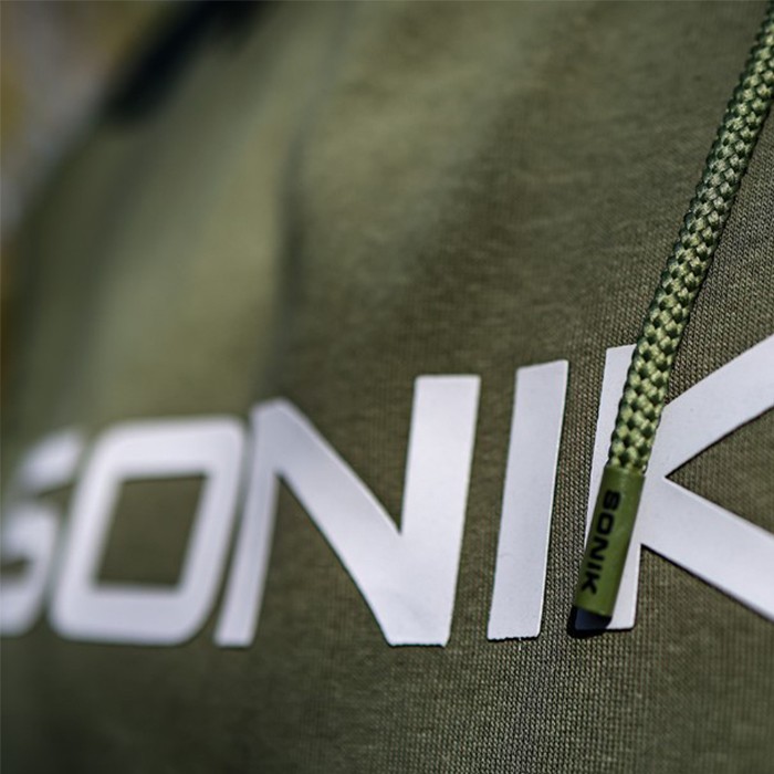 Sonik Green Fishing Hoodie Branding 2