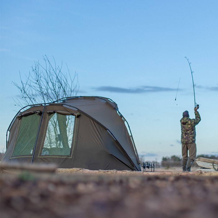 Sonik SK-TEK 2 Man Fishing Bivvy In Use 1