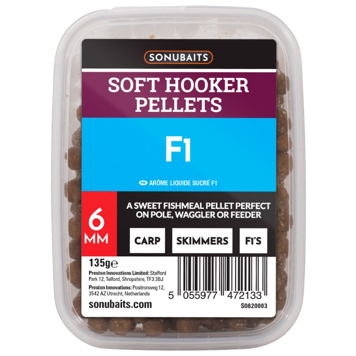 SonuBaits F1 Soft Hooker Pellets 6mm