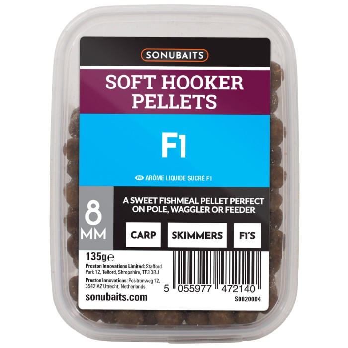 SonuBaits F1 Soft Hooker Pellets 8mm