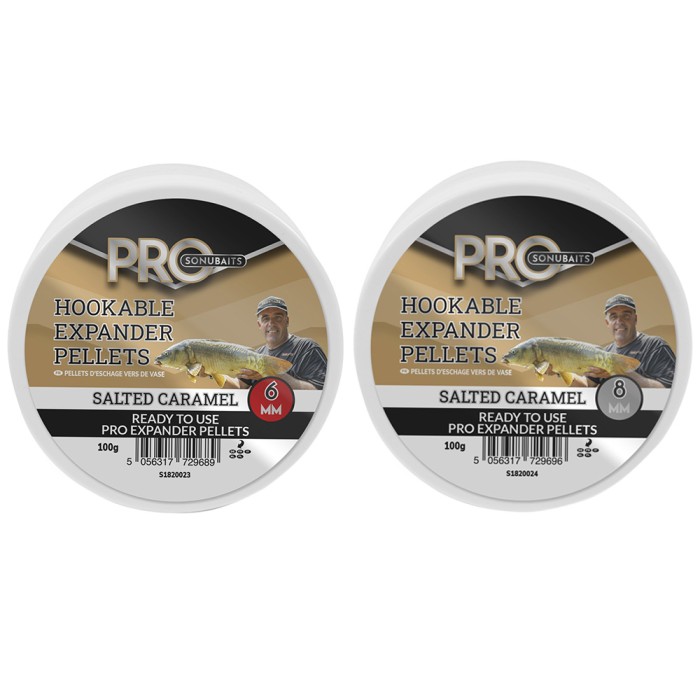 Sonubaits Hookable Expander Pellets Salted Caramel 6mm & 8mm