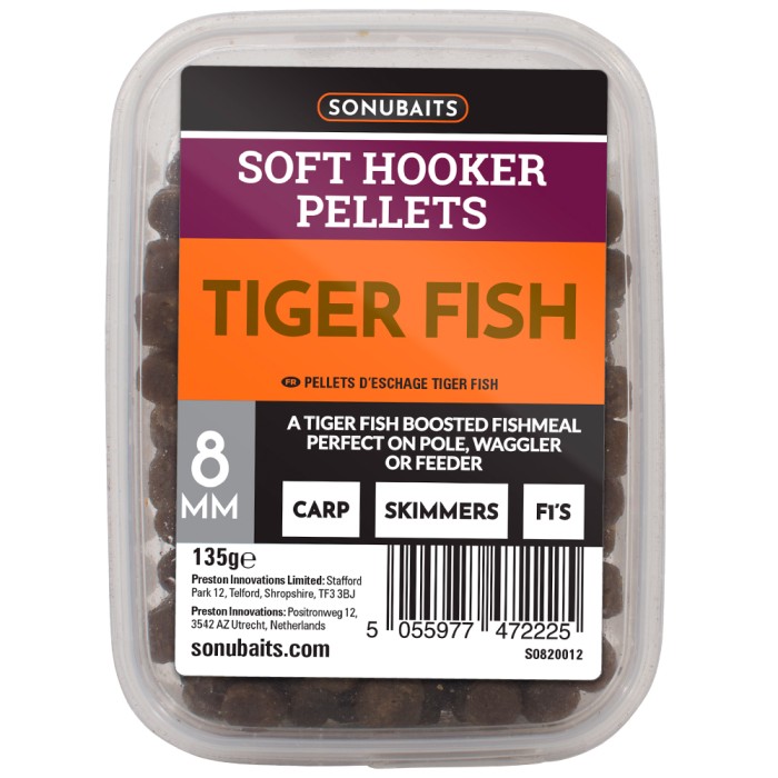 Sonubaits Soft Hooker Pellets Tiger Fish 8mm