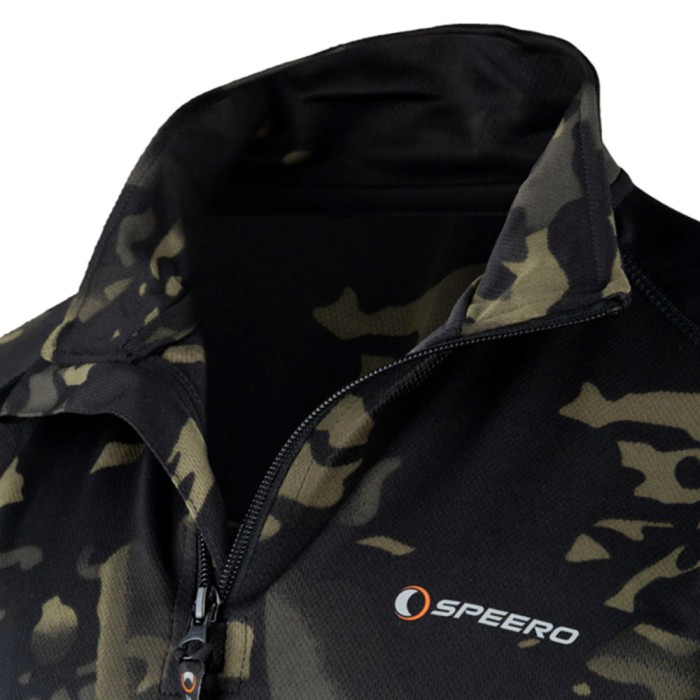 Speero Armour Long Sleeve Top - Black Camo 1
