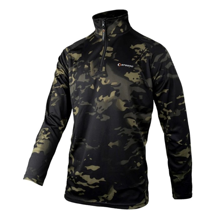 Speero Armour Long Sleeve Top - Black Camo