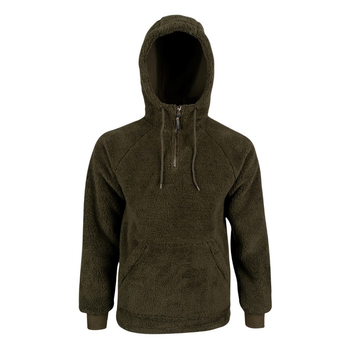 Speero Sherpa Dark Olive Fleece Hoodie