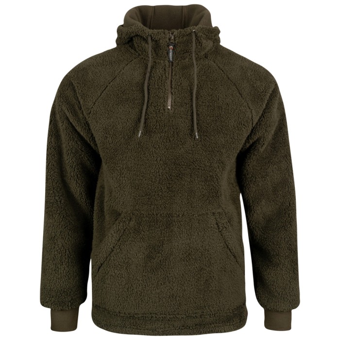 Speero Sherpa Dark Olive Fleece Hoodie 2
