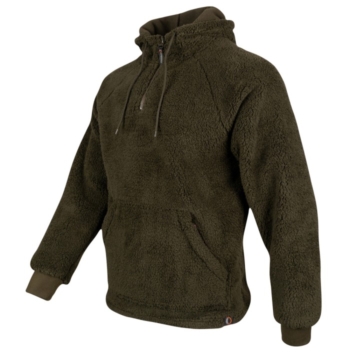 Speero Sherpa Dark Olive Fleece Hoodie 3