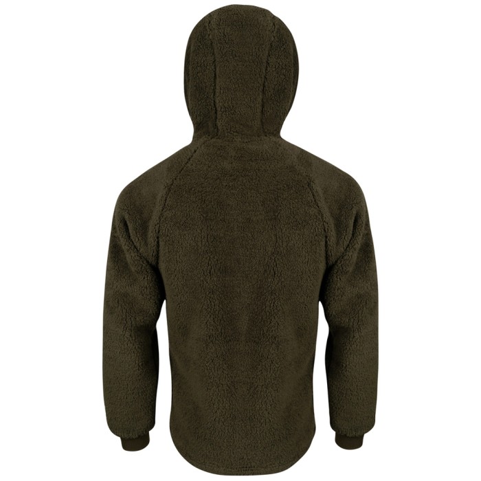 Speero Sherpa Dark Olive Fleece Hoodie 4