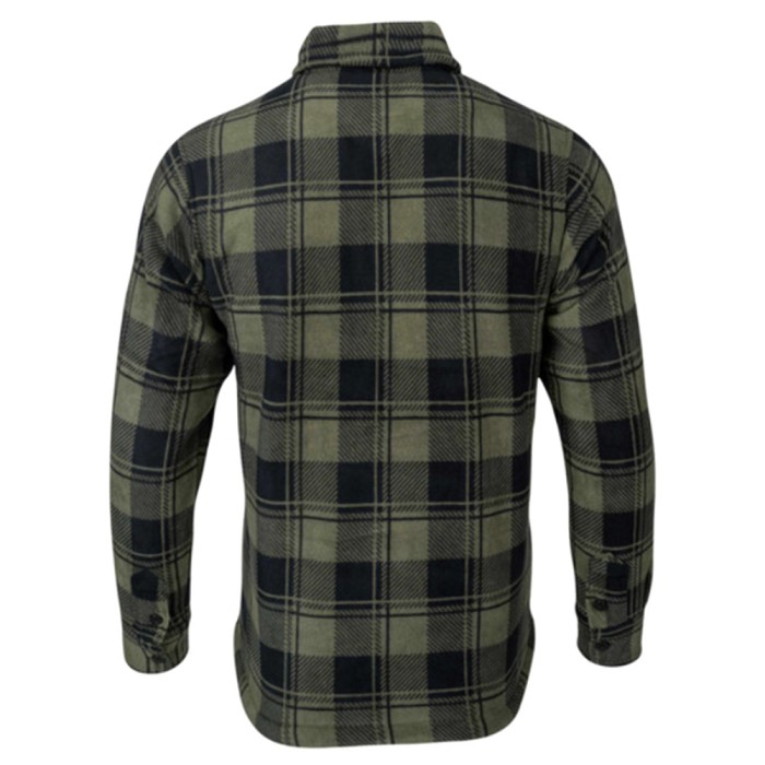 Speero Sherpa Fleece Lined Shirt - Green