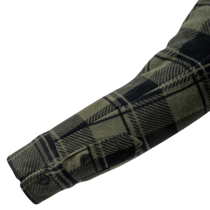 Speero Sherpa Fleece Lined Shirt - Green