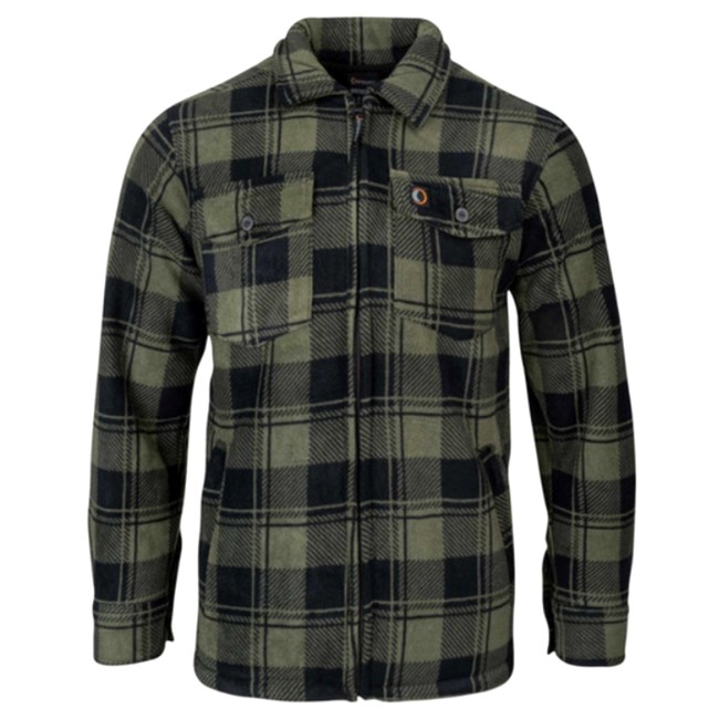 Speero Sherpa Fleece Lined Shirt - Green