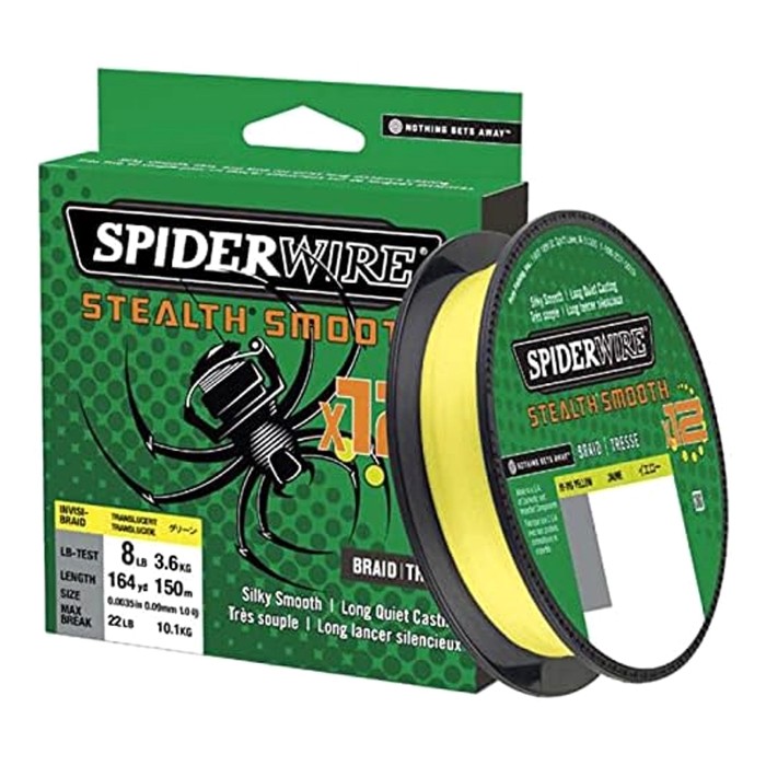 Spiderwire Stealth Smooth X12 High-Vis Yellow Braid 150m