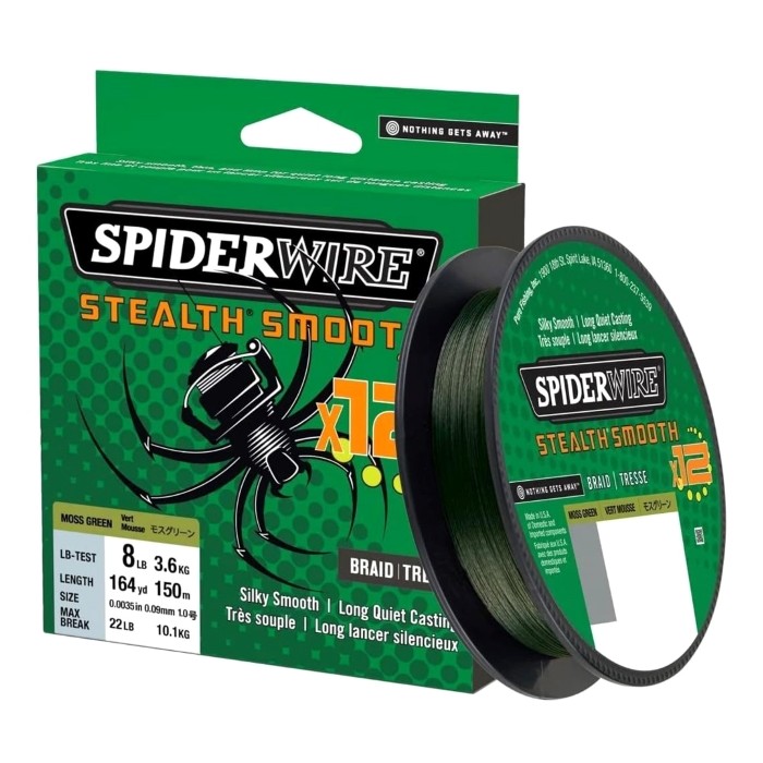 Spiderwire Stealth Smooth X12 Moss Green Braid 150m