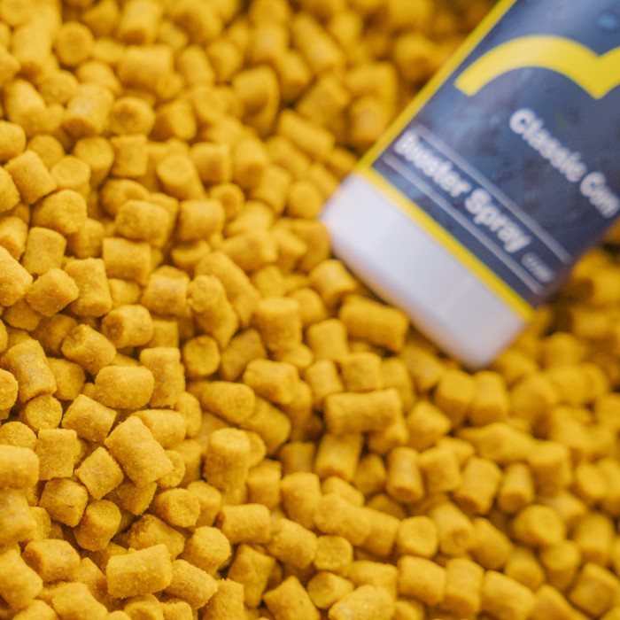 Spotted Fin Classic Corn Fishing Pellets Close Up