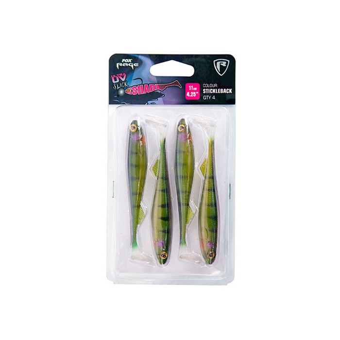 Fox Rage Slick Shad Ultra UV Lures 11cm Stickleback