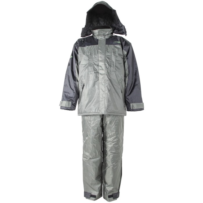 Stillwater Green Drytherm Suit 2 Piece with open hood peak