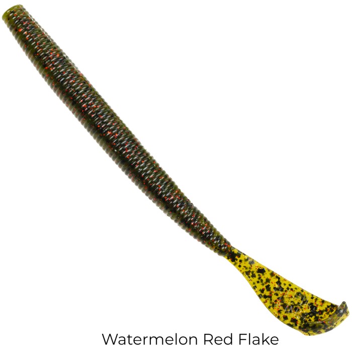 Strike King Rage Cut-R Worm Lures 15cm Watermelon Red Flake