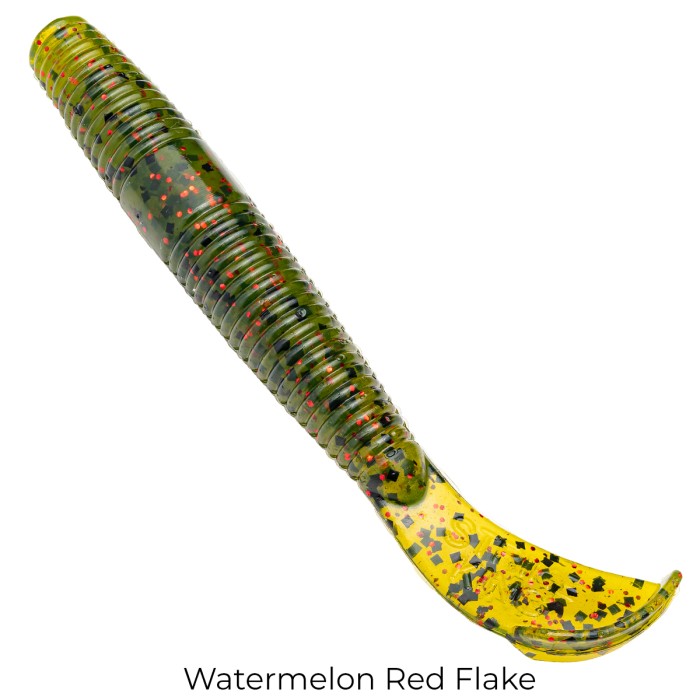 Strike King Rage Ned Cut-R Worm Lures 7.5cm Watermelon Red Flake