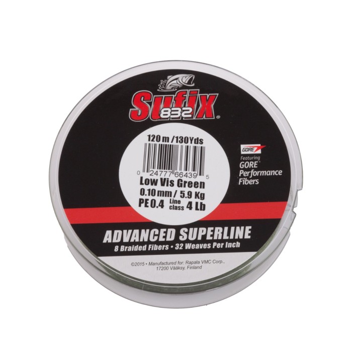 Sufix 832 Advanced Superline Braid Lo-Vis Green 120m 3