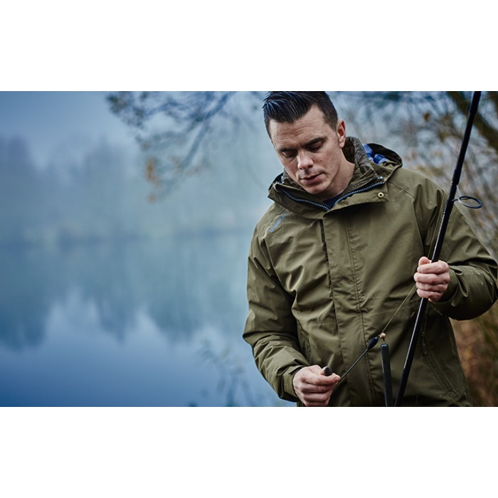 Trakker Summit XP Fishing Jacket In Use 1