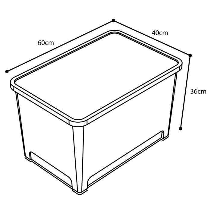 Nash Bank Life Stacker Storage Box Large 66L Dimensions