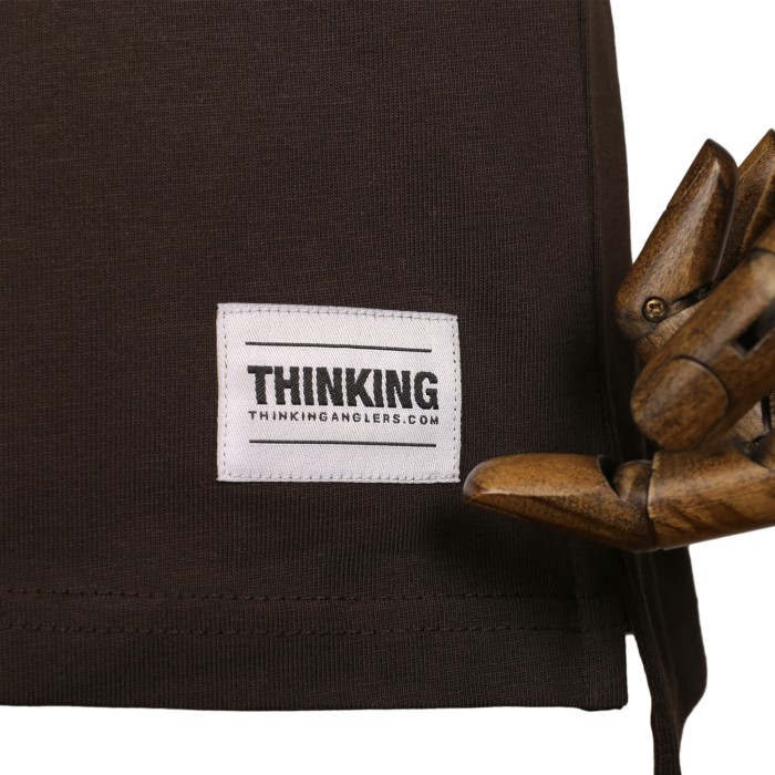 Thinking Anglers Brown T-Shirts Close Up 3