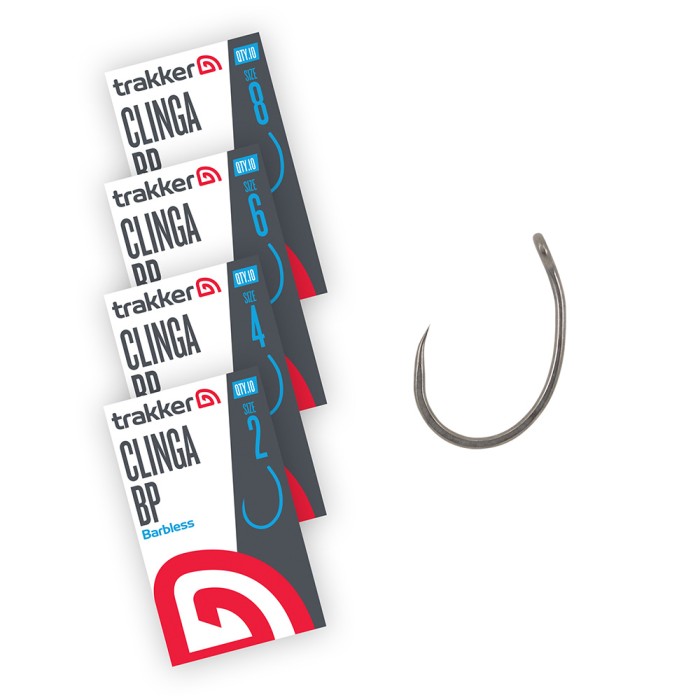 Trakker Clinga BP Fishing Hooks Barbless Sizes