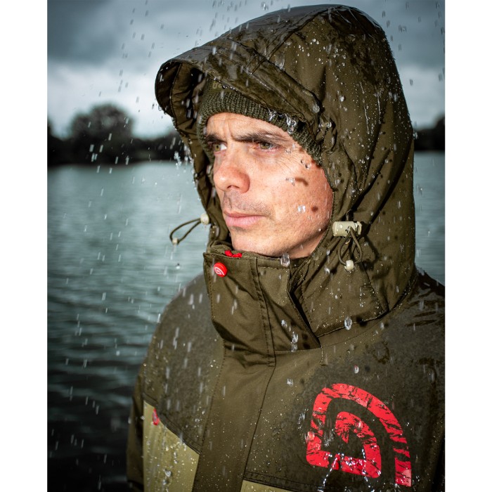Trakker Core 2-Piece Winter Fishing Suit In Use 4