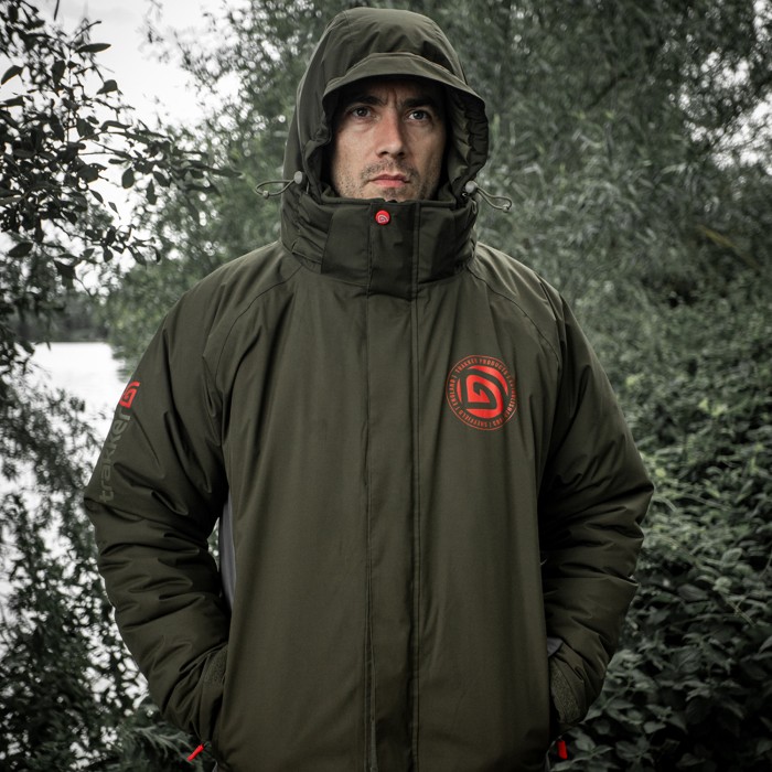 Trakker Core 3-Piece Winter Fishing Suit In Use 6