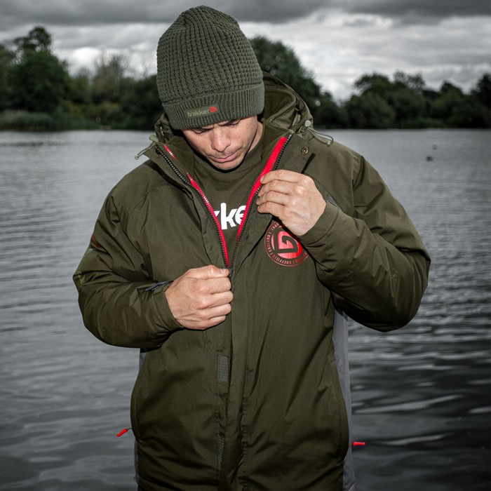 Trakker Core 3-Piece Winter Fishing Suit In Use 7
