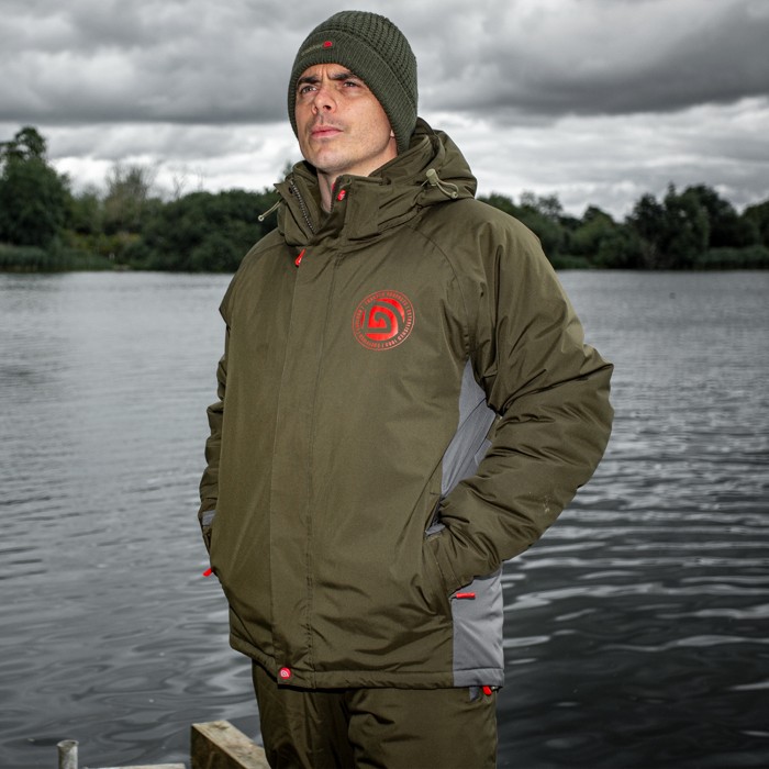 Trakker Core 3-Piece Winter Fishing Suit In Use 5