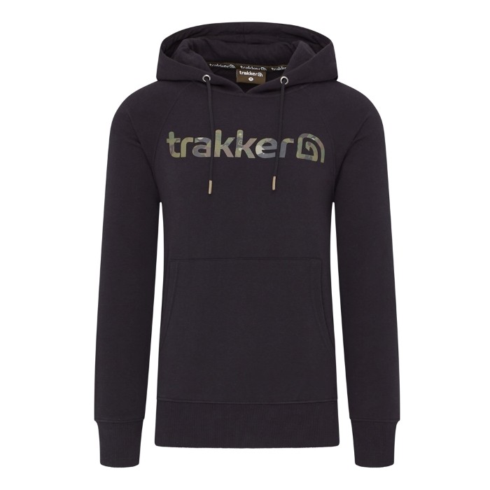 Trakker CR Camo Logo Black Hoodie