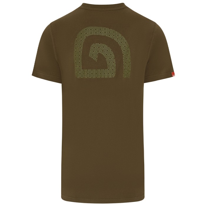 Trakker CR Logo Khaki Green Fishing T-Shirt Back