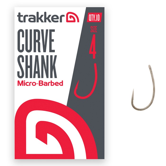 Trakker Curve Shank Fishing Hooks Micro Barbed Size 4