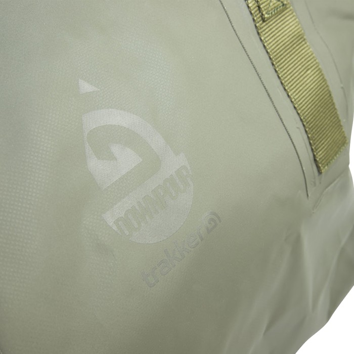 Trakker Downpour Roll-Up Fishing Carryall Close Up Logo