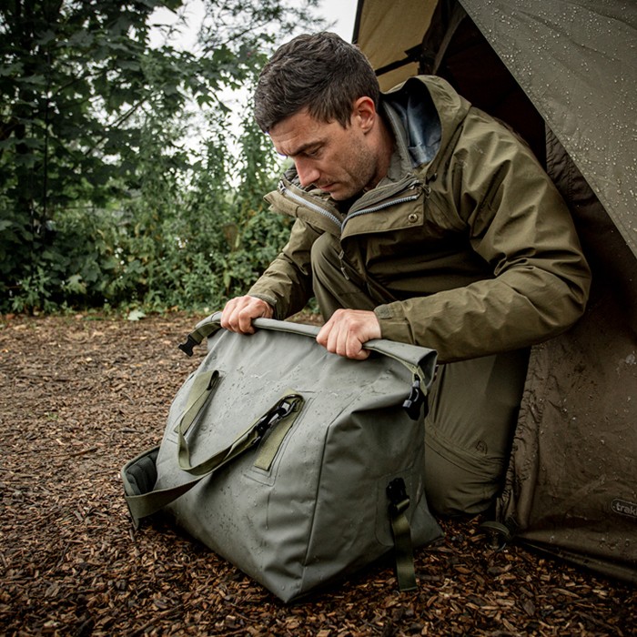 Trakker Downpour Roll-Up Fishing Carryall In Use 1