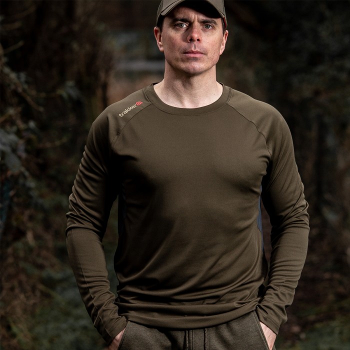 Trakker Moisture Wicking Fishing Long Sleeve Top In Use 1