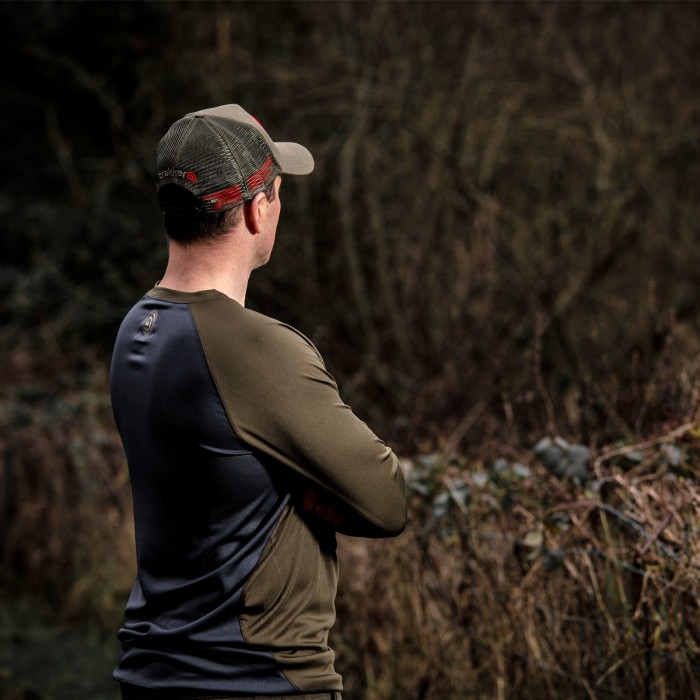 Trakker Moisture Wicking Fishing Long Sleeve Top In Use 3