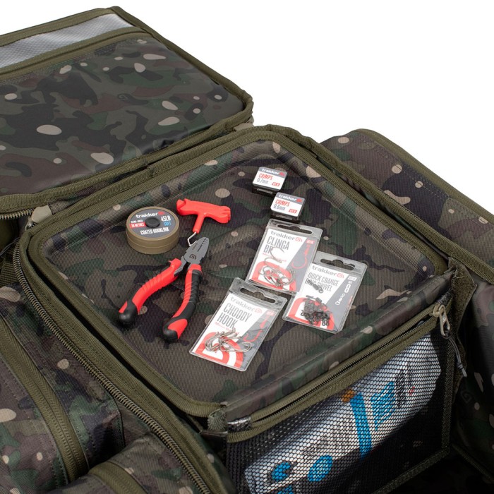 Trakker NXC Camo Deluxe Rucksack In Use Example